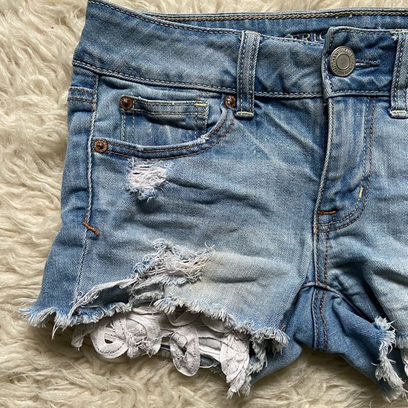American Eagle Destroyed Denim Shorts - Picture 2 of 5